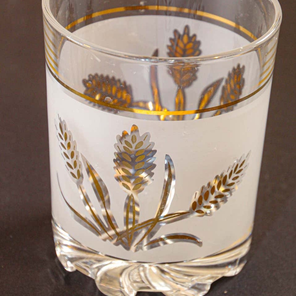 Vintage Midcentury Modern DeValbor Italy Frosted Glass Ice Bucket Italy, 1960s